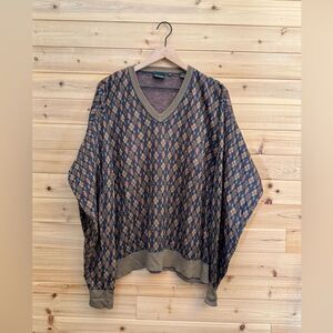 Vintage Bobby Jones Size XLarge Diamond Pattern Grandpa Sweater